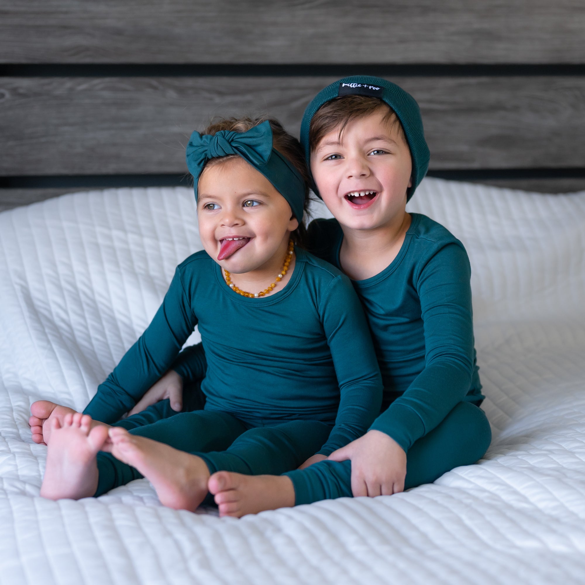 Millie + Roo Two-Piece Bamboo Pajama Set: Nye Disco Ball 5/6