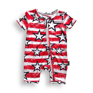 SHORTIE ZIP ROMPER - Stars + Stripes