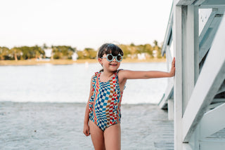 RUFFLE SWIMSUIT- Groovy Check