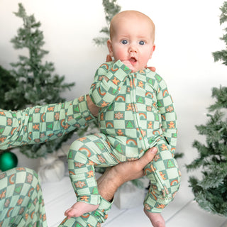 ZIP ROMPER - Christmas Check