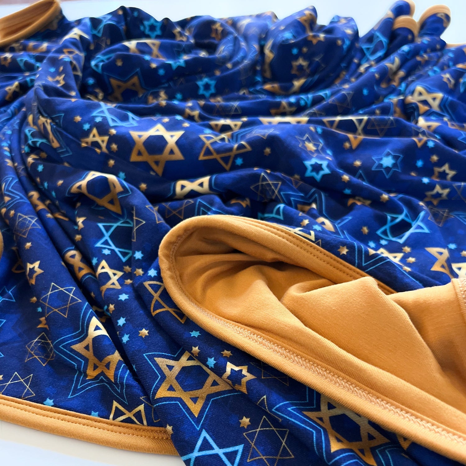 Oversized Bamboo Blanket in Chanukkah