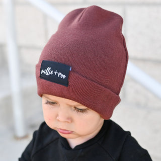 BAMBOO CUFF BEANIE- Oxblood