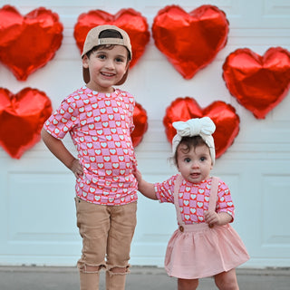 BAMBOO BASIC TEE- Red Heart