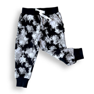 JOGGERS- Black Tie Dye Bamboo French Terry