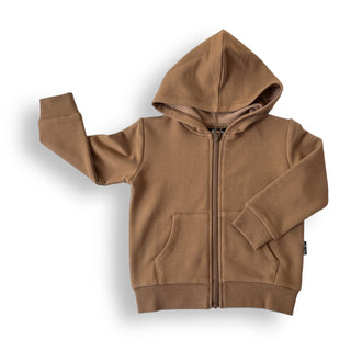 ZIP HOODIE- Mocha Bamboo French Terry