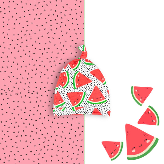 BAMBOO KNOT BEANIE- Kawaii Watermelon
