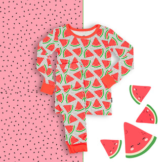 LONG SLEEVE 2 PIECE SETS- Kawaii Watermelon