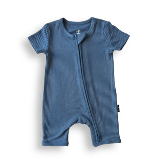 SHORTIE ZIP ROMPER - Arctic Ribbed