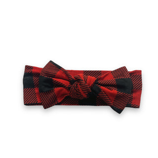 HEADBAND- Red Buffalo Plaid