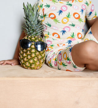 TWO PIECE SHORTIE SET- Kawaii Pineapple