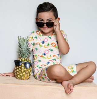 TWO PIECE SHORTIE SET- Kawaii Pineapple