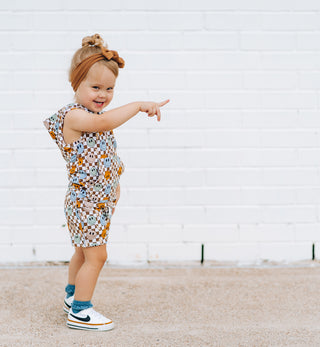 BAMBOO JOGGER SHORTS- Beige Happy Smiles