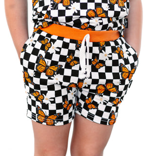 BAMBOO JOGGER SHORTS- Butterflies