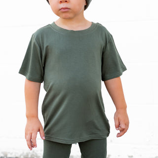 BAMBOO BASIC TEE- Moss