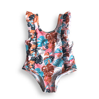 RUFFLE SWIMSUIT- Monstera