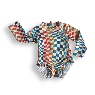 RUFFLE RASH GUARD- Groovy Check