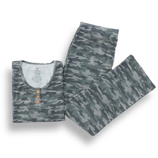 WOMEN'S PAJAMA SET- Chris Camo Ribbed