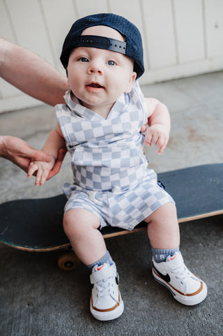 BAMBOO JOGGER SHORTS- Stone Check