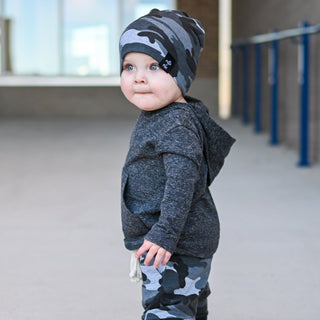 BEANIE- Dusty Black Camo | millie + roo.