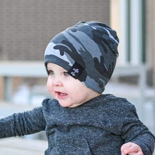 BEANIE- Dusty Black Camo | millie + roo.