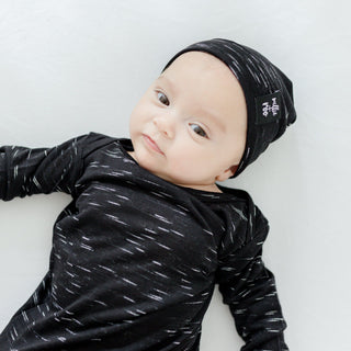 BEANIE- Black Space Slub (matches gown) | millie + roo.