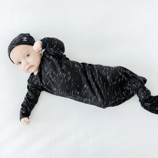 BEANIE- Black Space Slub (matches gown) | millie + roo.