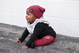 BEANIE- Merlot Brushed | millie + roo.