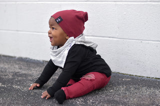 BEANIE- Merlot Brushed | millie + roo.