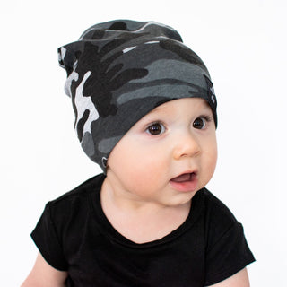 BEANIE- Dusty Black Camo | millie + roo.