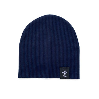 BEANIE- Navy Rib | millie + roo.