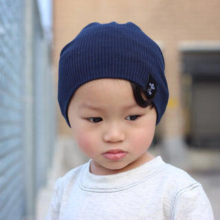 BEANIE- Navy Rib | millie + roo.